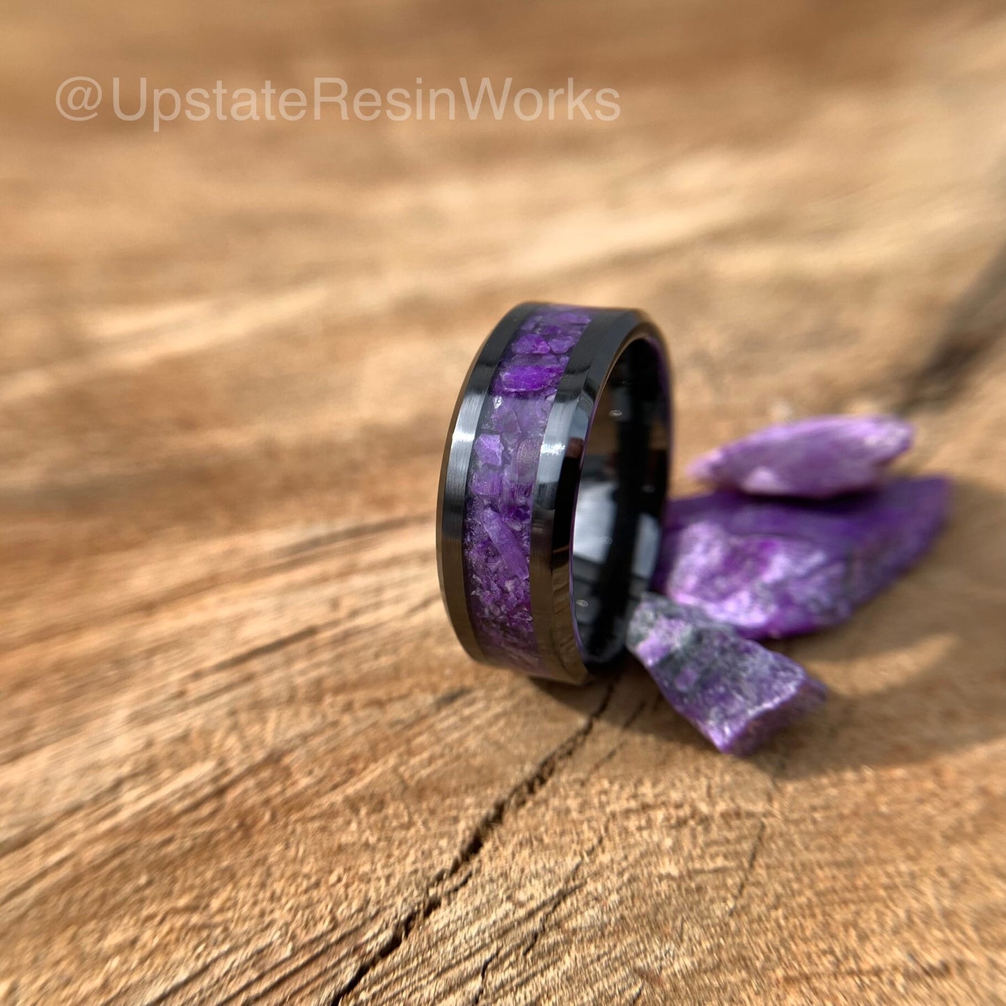 Real Sugilite Band, Sugilite Ring, Purple Sugilite band, for him, for her, vow renewal, wedding band, engagement band, promise band