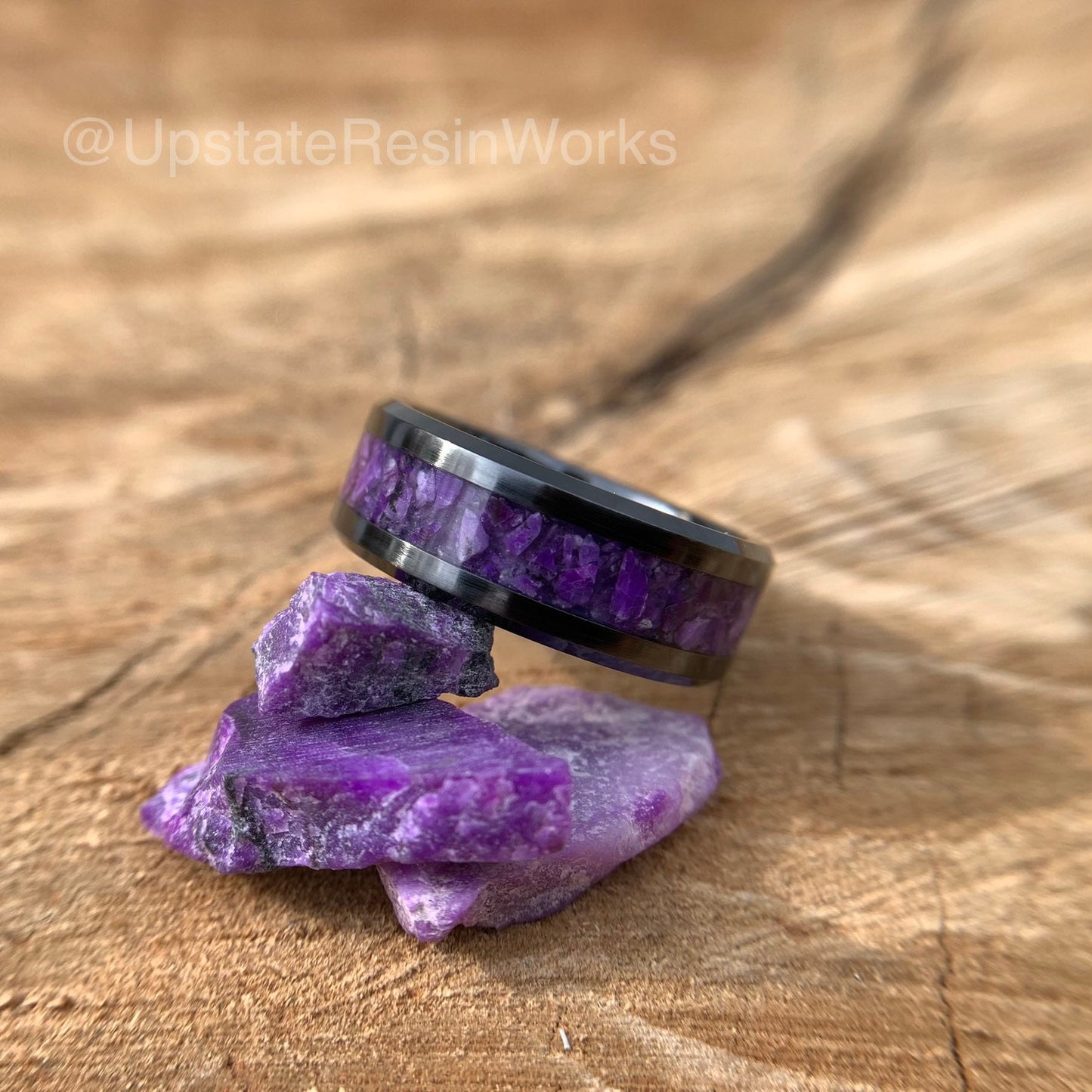 Real Sugilite Band, Sugilite Ring, Purple Sugilite band, for him, for her, vow renewal, wedding band, engagement band, promise band