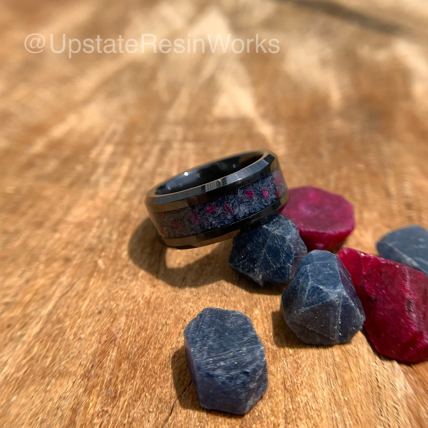 Genuine Sapphire and ruby band, ceylon blue sapphire and ruby ring, gemstone rings, mens ring, womans ring, wedding band, engagement band