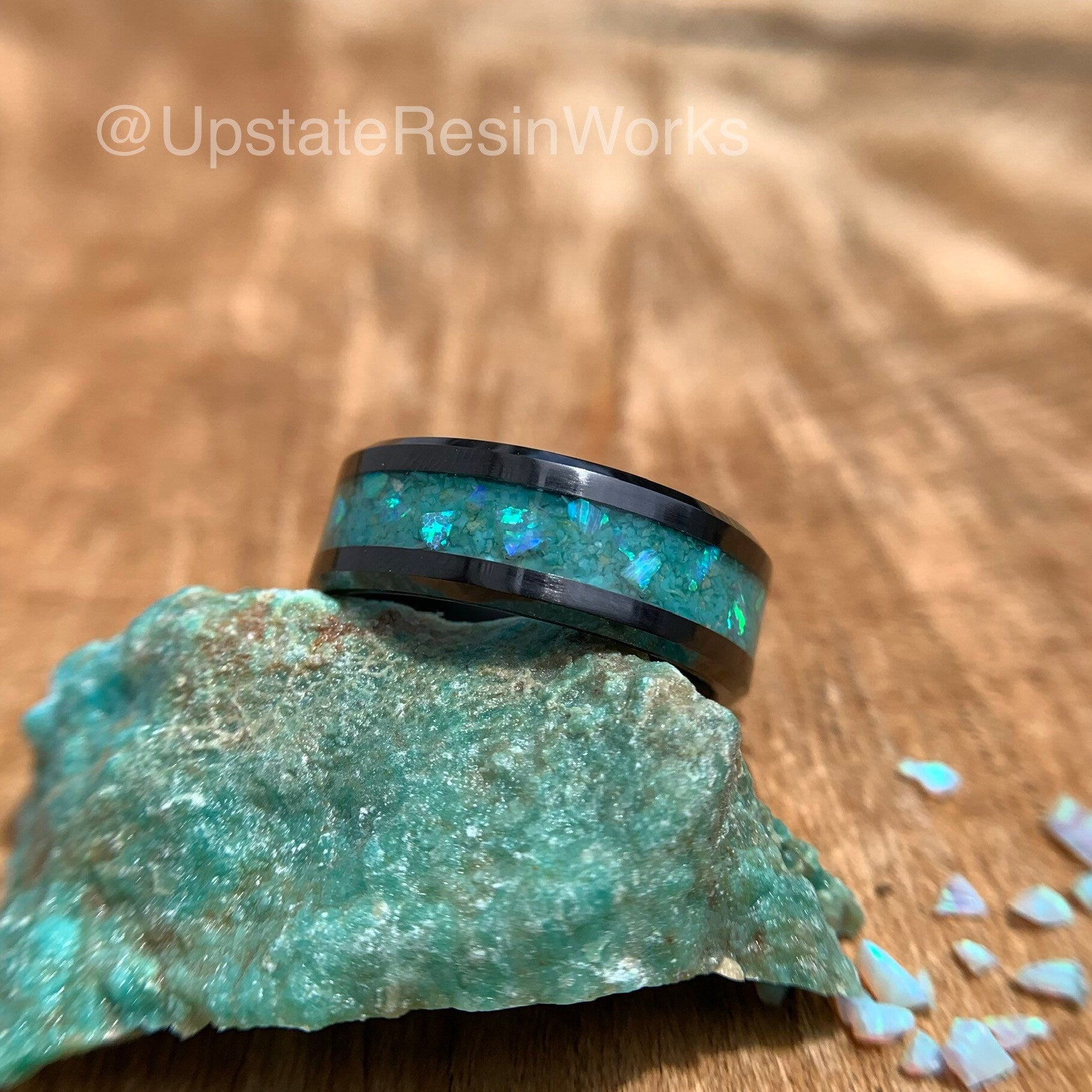 Genuine Turquoise and opal ring, turquoise and opal, mens ring, womans ring, wedding ring, engagement ring, vow renewal ring, promise ring