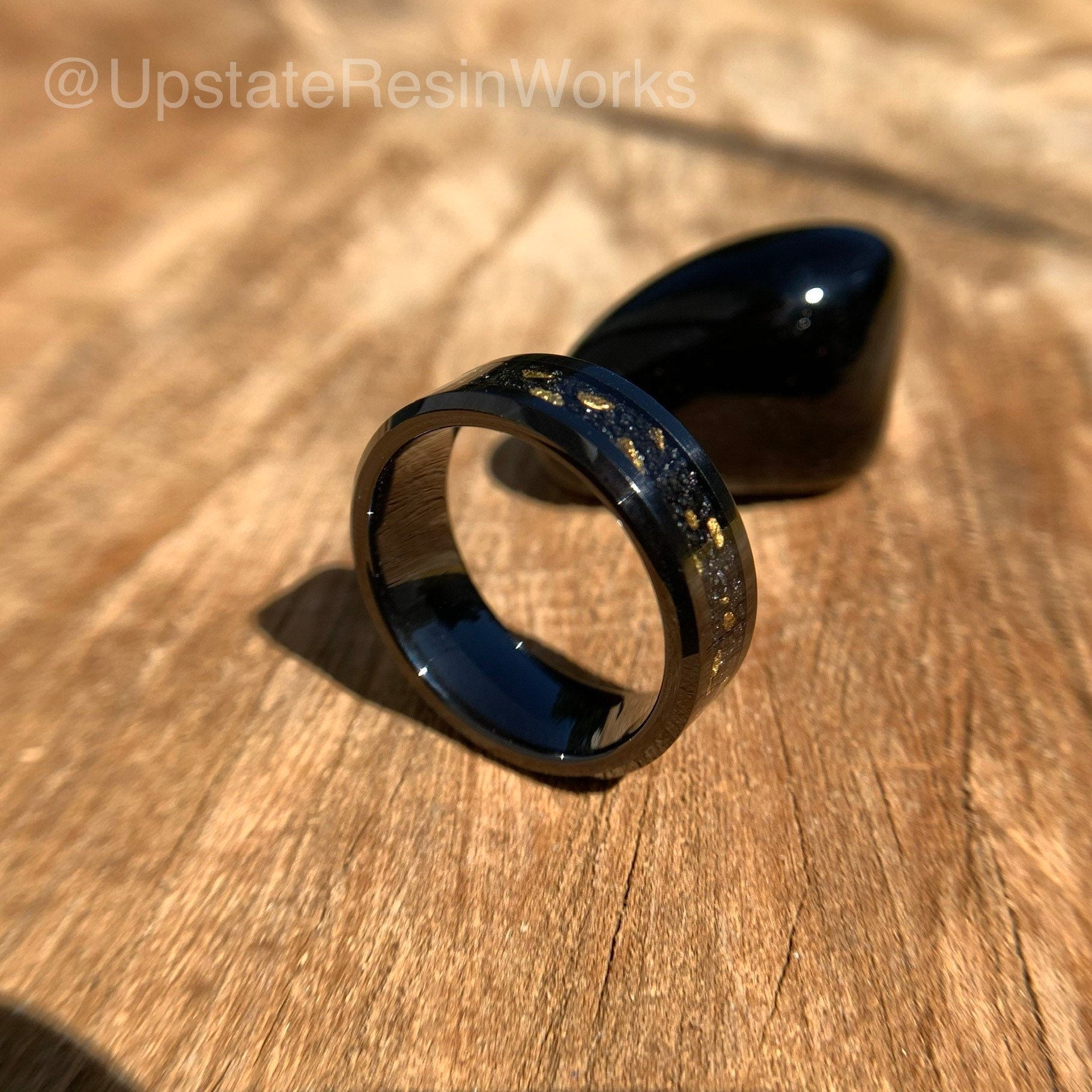 Genuine Black Diamond ring, Black Diamond and gold ring, Mens Diamond ring, Womans Diamond ring, diamond wedding ring, engagement ring