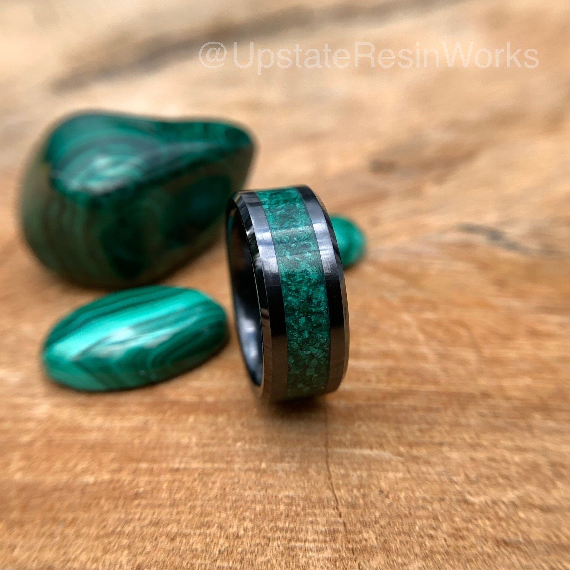 Real Malachite Band, Malachite ring, fine malachite band, gemstone rings, for him, for her, wedding band, engagement band, promise band