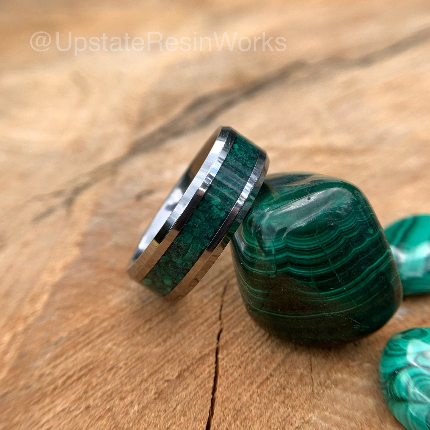 Real Malachite Band, Malachite ring, chunky malachite band, gemstone rings, for him, for her, wedding band, engagement band, promise band