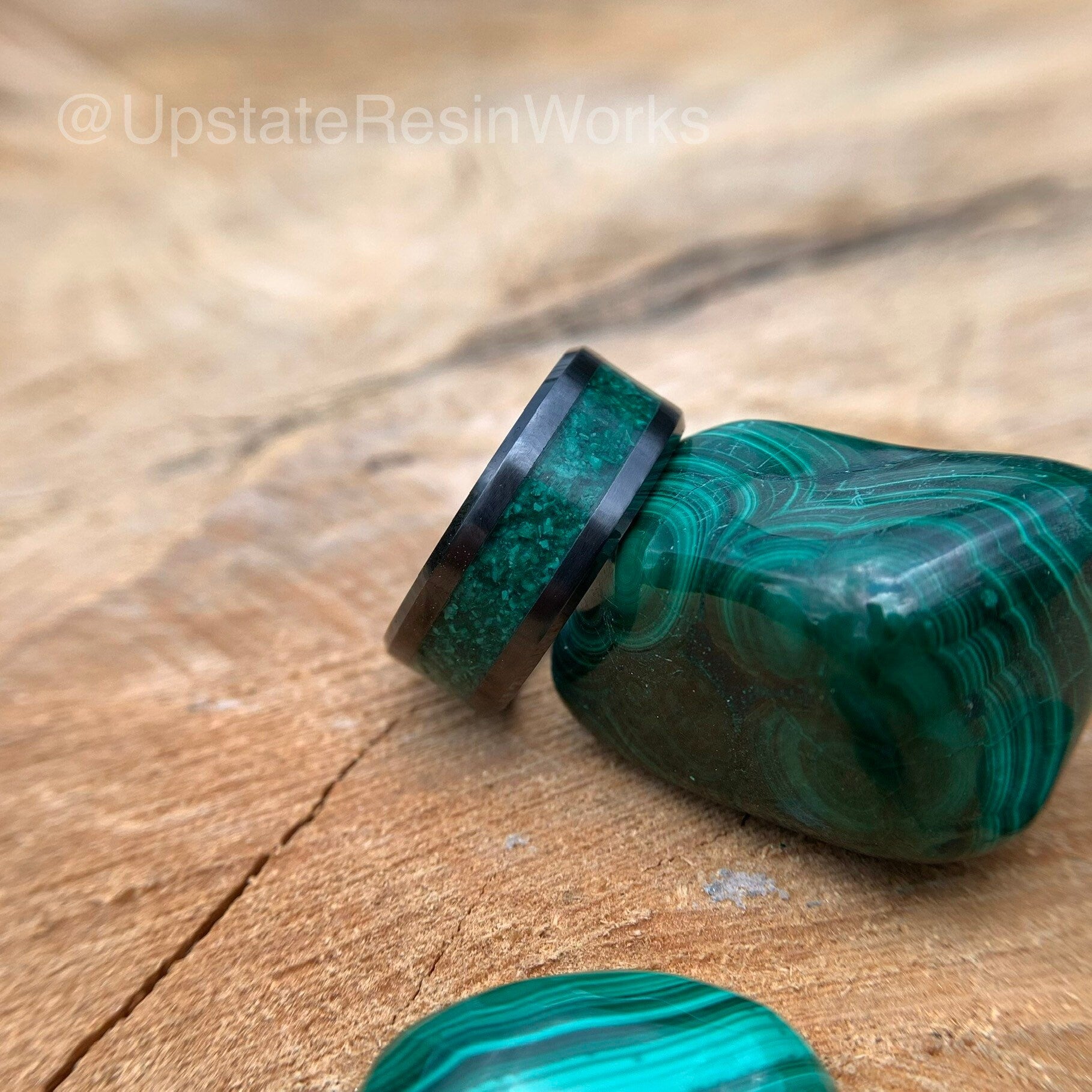 Real Malachite Band, Malachite ring, fine malachite band, gemstone rings, for him, for her, wedding band, engagement band, promise band