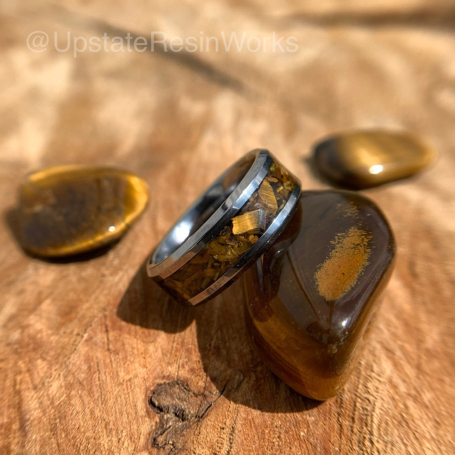 Genuine Tigers eye ring, Tiger's eye ring, Tigers eye band, tiger ring, gemstone ring, mens ring, womans ring, wedding ring, engagement ring