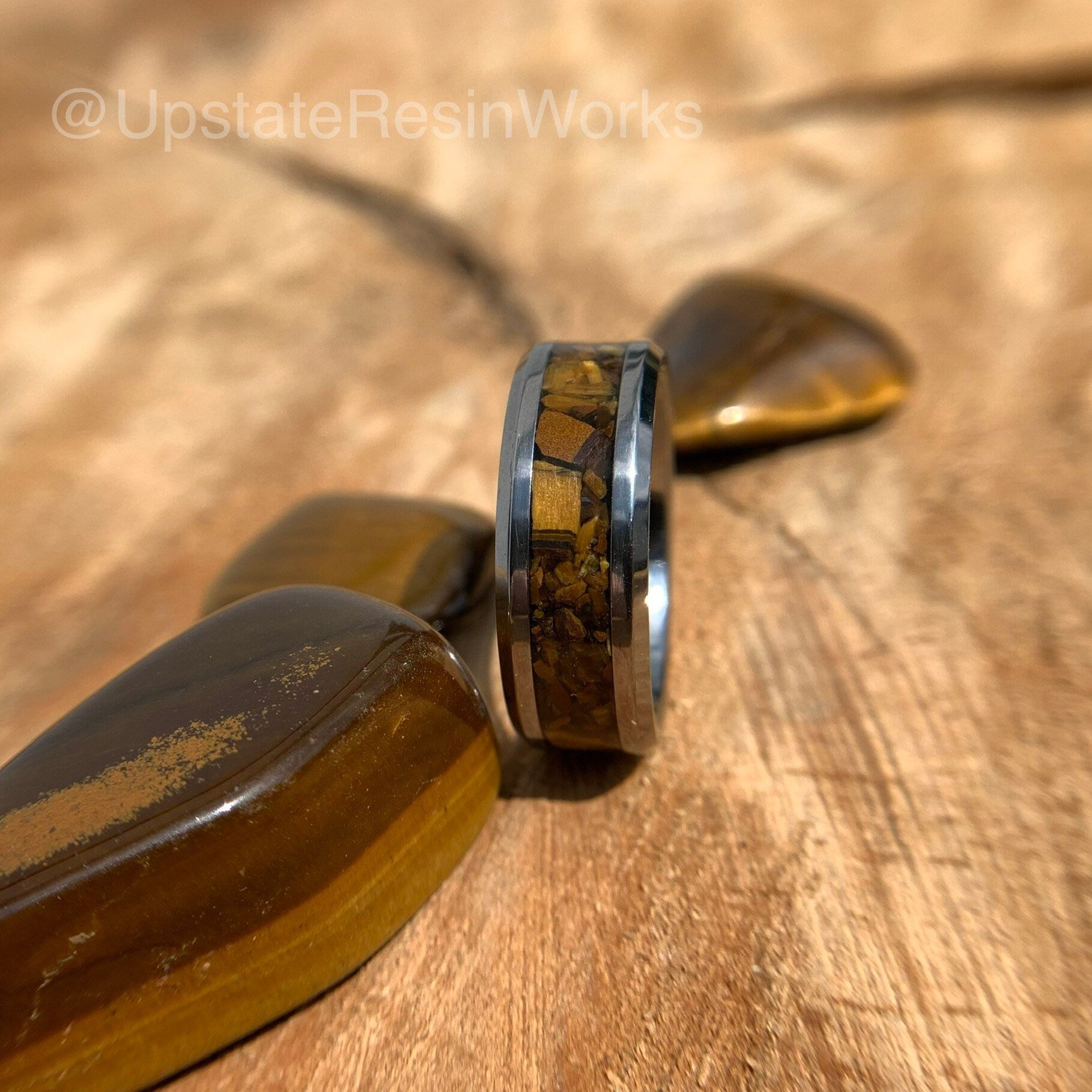 Genuine Tigers eye ring, Tiger's eye ring, Tigers eye band, tiger ring, gemstone ring, mens ring, womans ring, wedding ring, engagement ring